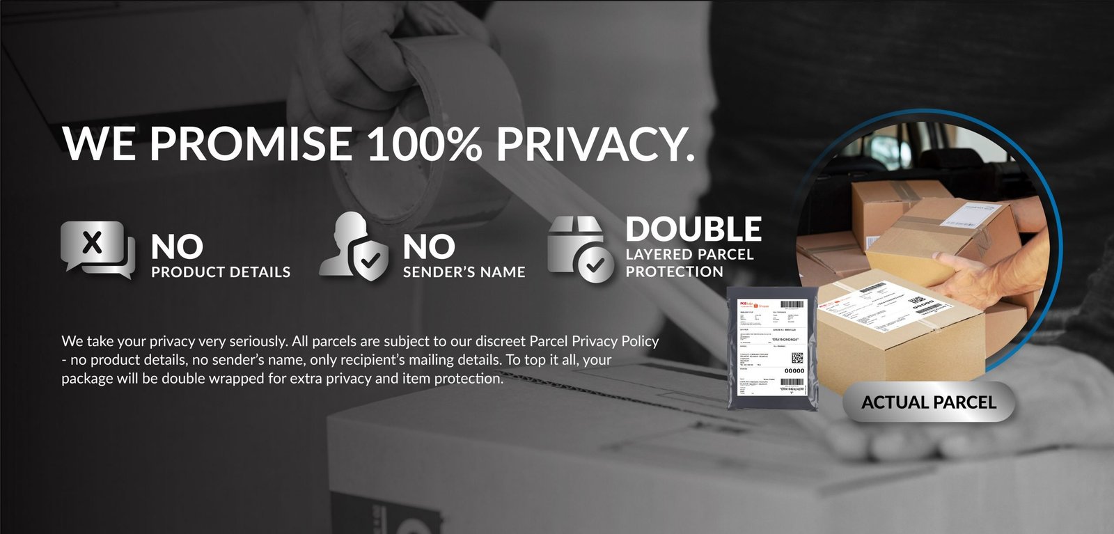 we promise 100% Privacy - Copy